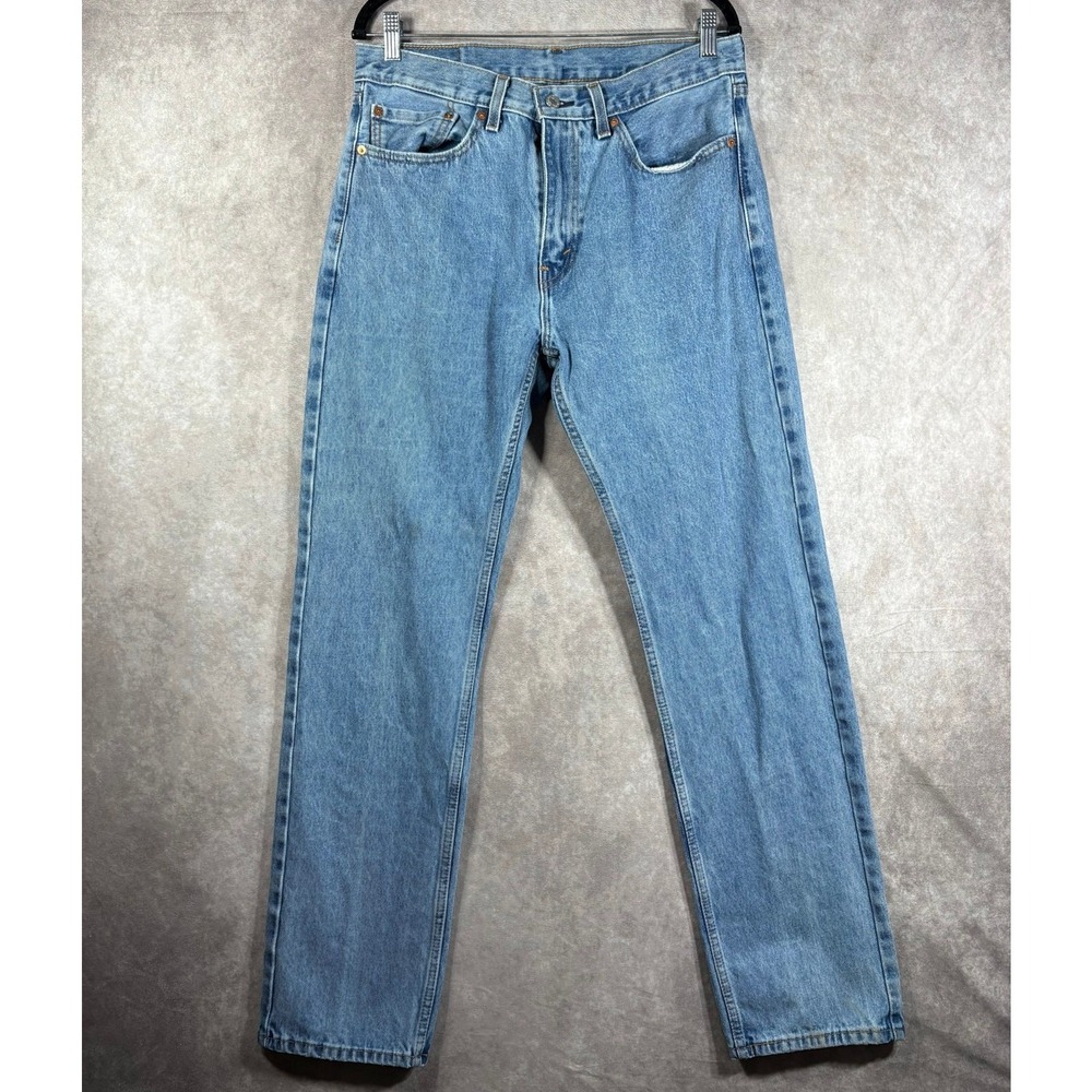 Levi's 505 Jeans Mens 34X34 Blueโ Medium Wash Denim Straight Leg Casual Everyday